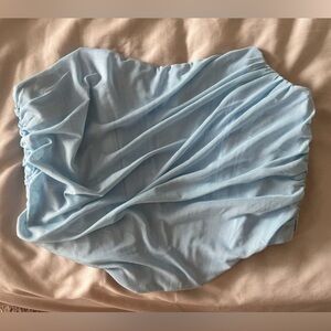 Light Blue Ruched Skirt
